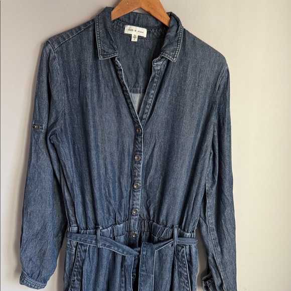 Anthropologie Cloth & Stone Utility Jumpsuit Large - Picture 6 of 13